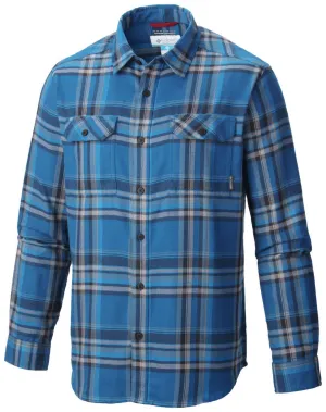 Columbia Men Blue Flare Gun Flannel III Long Sleeve Shirt WaterRepellent Focus Fit