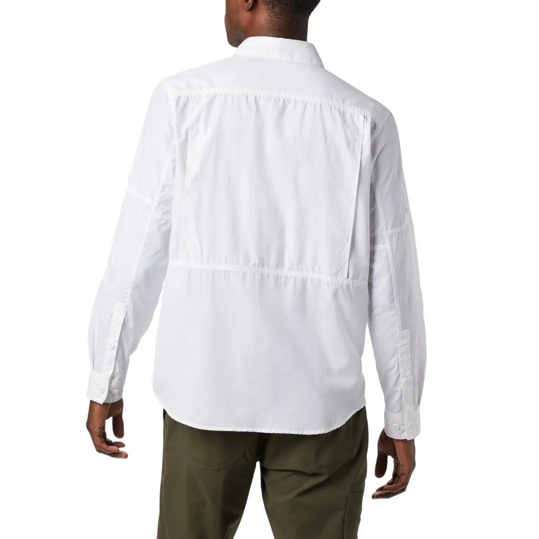 Columbia Men White Silver Ridge 2.0 Long Sleeve Shirt (Sun Protection) Minimalist Style