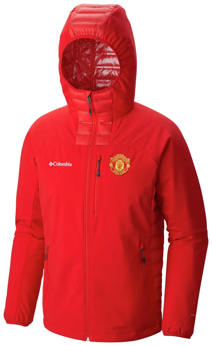 Columbia Men Red Dutch Hollow Hybrid Jacket Quick Dry Tech