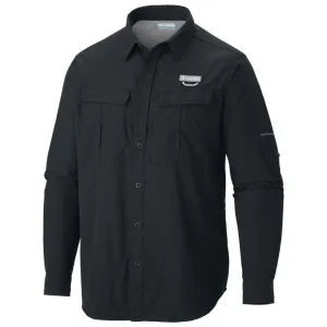Business Outfit Columbia Men Black Cascades Explorer Long Sleeve Shirt (Sun Protection)