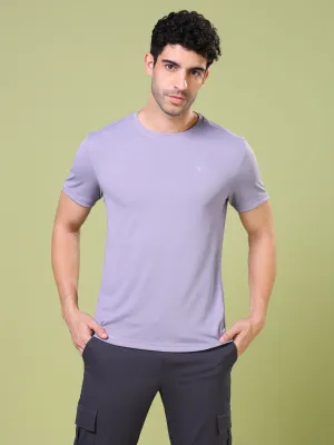 Men Solid Slim Fit Crew Neck T-shirt with TECHNO COOL  Modern innovation