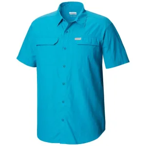 Columbia Men Blue Silver Ridge 2.0 Short Sleeve Shirt (Sun Protection) Seamless Design fashionable blazer