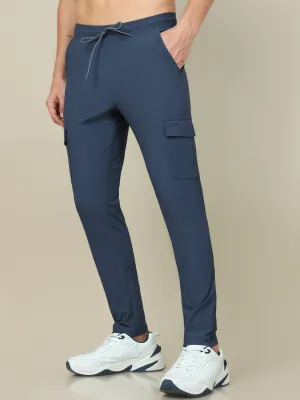 Men Solid Relax Fit Cargo Trackpants with DURACOOL  Moisture Control Pants