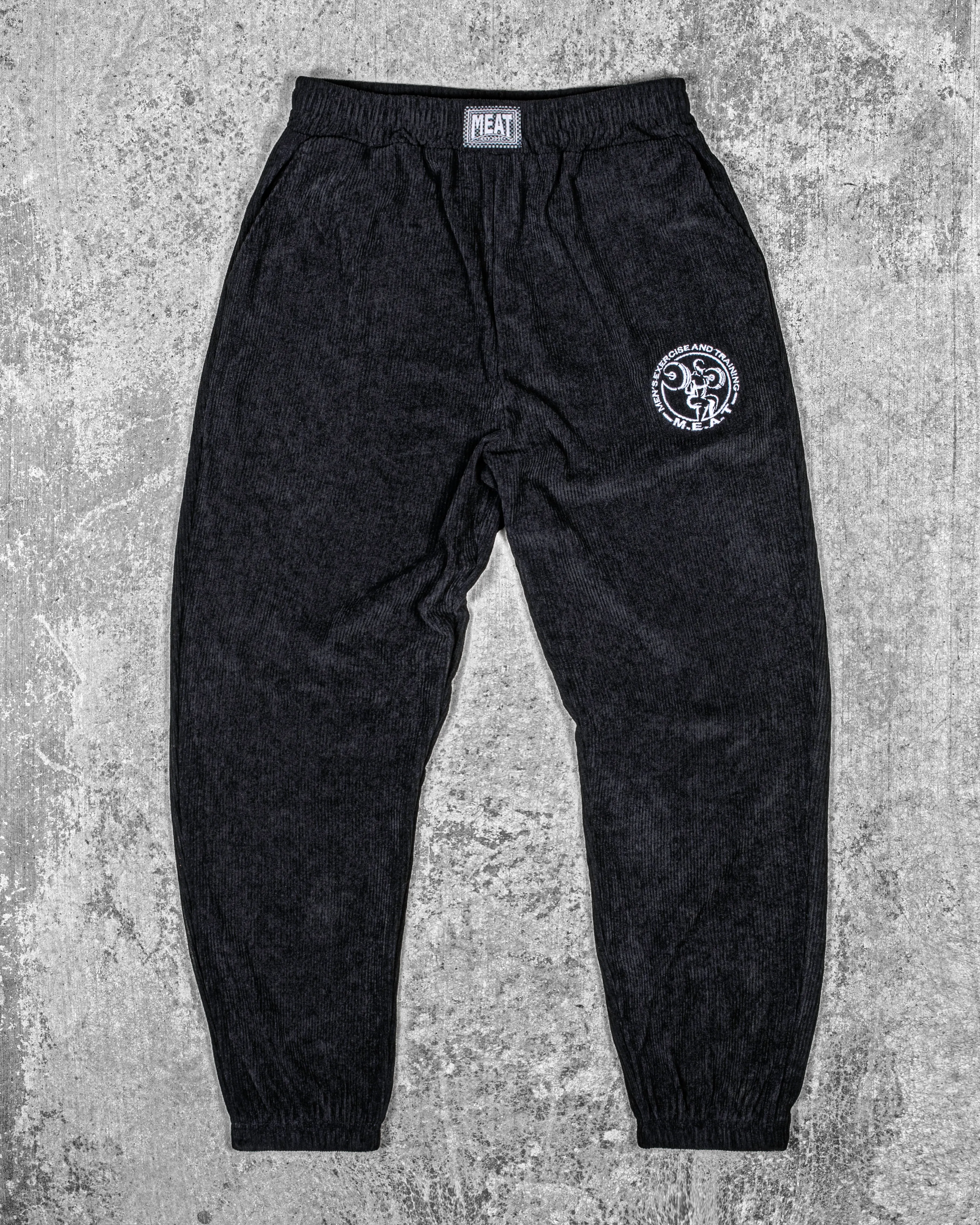 TAPERED JOGGERS ?C CORDUROY / BLACK Body Movement clean look