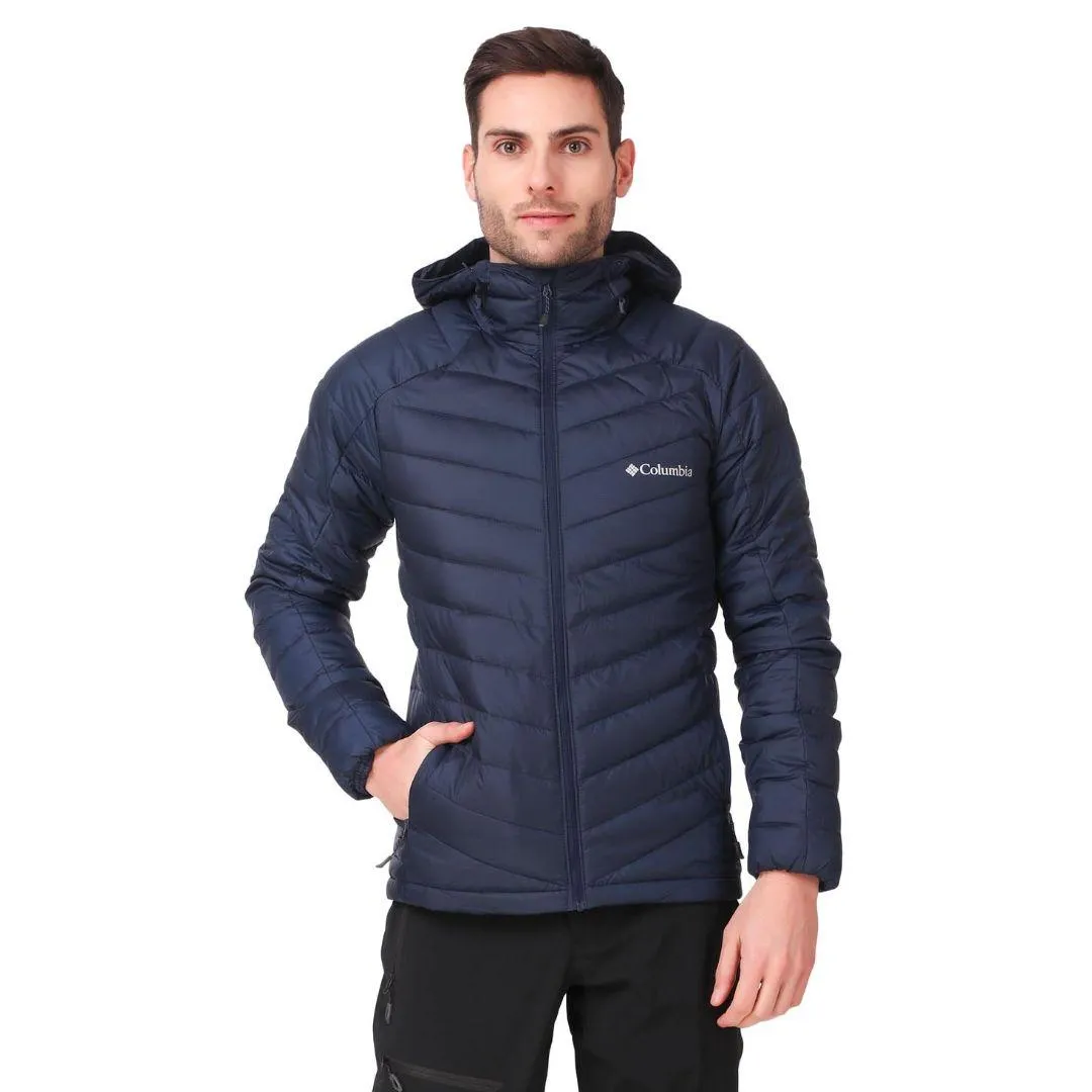 Columbia Men Blue Horizon Explorer Hooded Jacket Compromise Abrasion Resistant Edges
