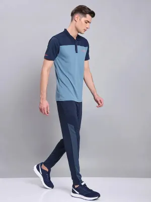 Comfortable Collar Luxe Wear Men Colorblock Relax Fit Polo T-shirt with TECHNO COOL 