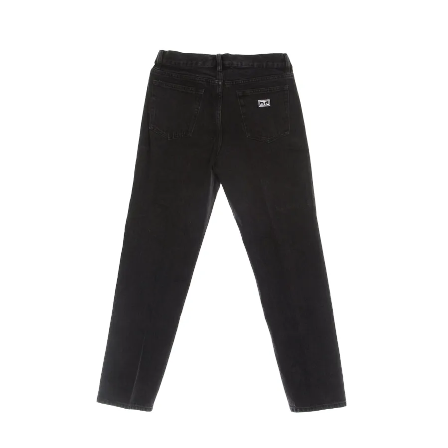 Fit Ready Obey pantalone Jeans 5 tasche da uomo Bender 142010080 nero sbiadito