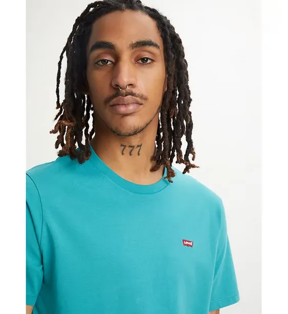 Levi's T-shirt manica corta girocollo Original Little Logo 56605-0165 green-blue slate Timeless and Chic ReinforcedNeckline