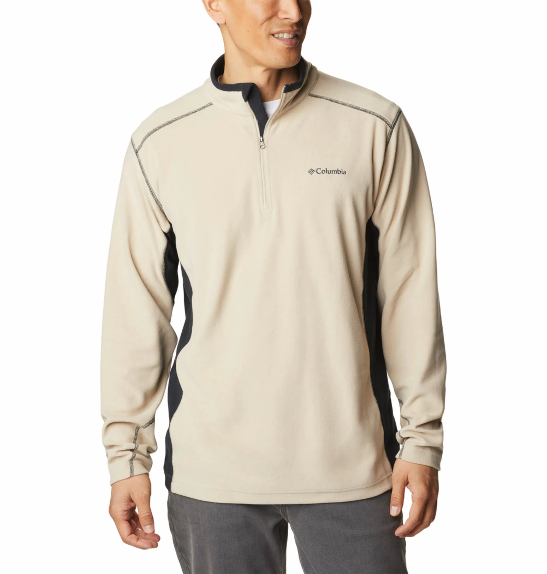 Outdoor Style Gear Columbia Men Beige Klamath Range II Pullover