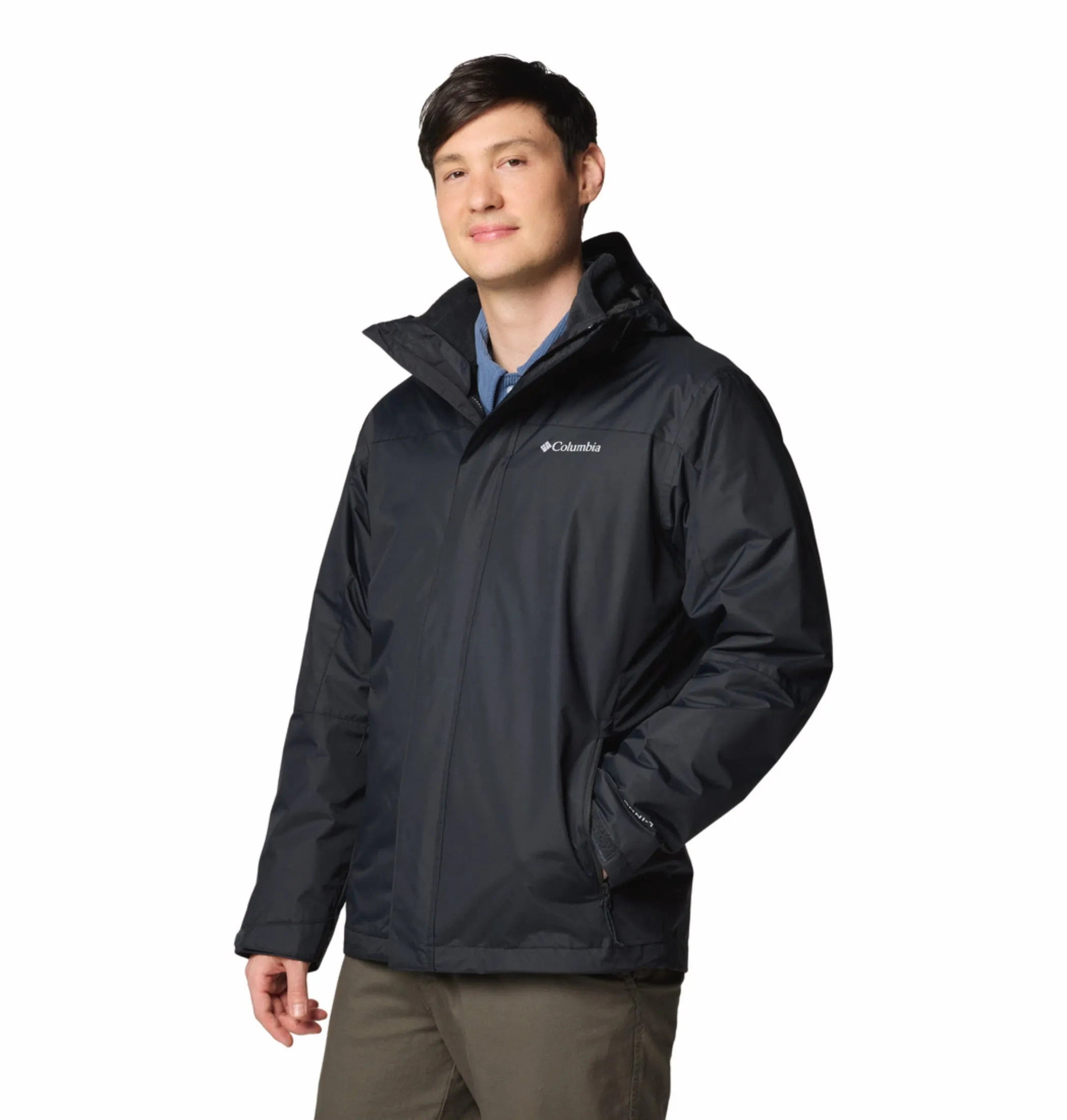Columbia Men Black OmniTech Tunnel Falls II Interchangeable Jacket Autumn