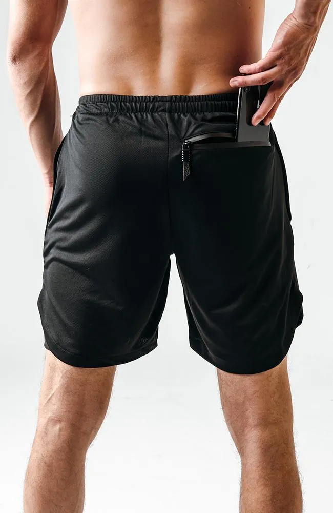 Maverik Basic Short Black Solid Color Moisture wicking