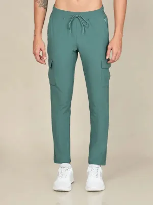 Men Solid Relax Fit Cargo Trackpants with DURACOOL  Mesh Panel Breathability Ultra Soft Lining