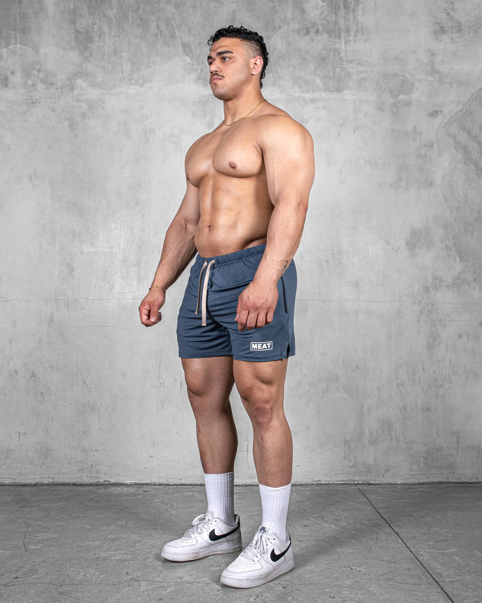 Anti Static Finish Camouflage Style SQUATTING SHORTS ?C CLASSIC / SLATE BLUE