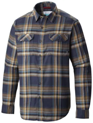 SmoothInnerLining MachineWashable Fabric Columbia Men Navy Blue Flare Gun Flannel III Long Sleeve Shirt