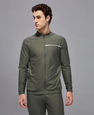 Men Solid Slim Fit Mock Neck Sports Jacket with DURACOOL  Zero Core
