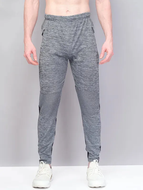 Men Melange Slim Fit Trackpants with TECHNO GUARD Active Comfort Design