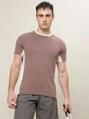 Men Colorblock Slim Fit Crew Neck T-shirt with TECHNO COOL  Spring Wear Effortless Comfort