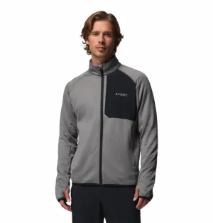Winter Commute Columbia Men Grey OmniWick Triple Canyon Grid II Fleece Jacket