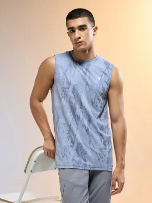 Men Jacquard Slim Fit Round Neck Sports Innerwear Vest with DOUBLE COOL Core Fit Low Bulk Design