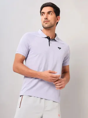 Men Self Design Slim Fit Polo T-shirt with MATPIQ Weekend Ready