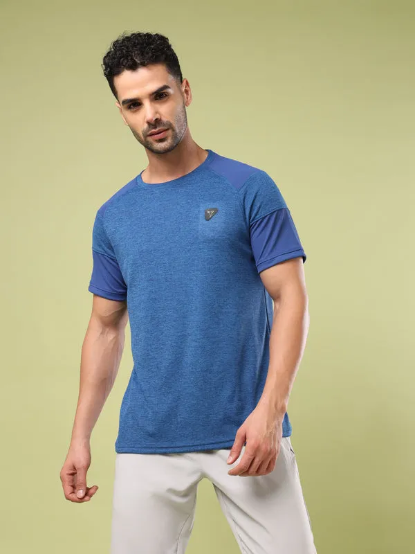 Eco Friendly Production Bright and Bold Men Solid Slim Fit Crew Neck T-shirt with DOUBLE COOL