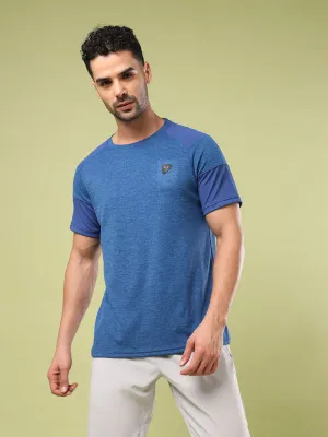 Eco Friendly Production Bright and Bold Men Solid Slim Fit Crew Neck T-shirt with DOUBLE COOL