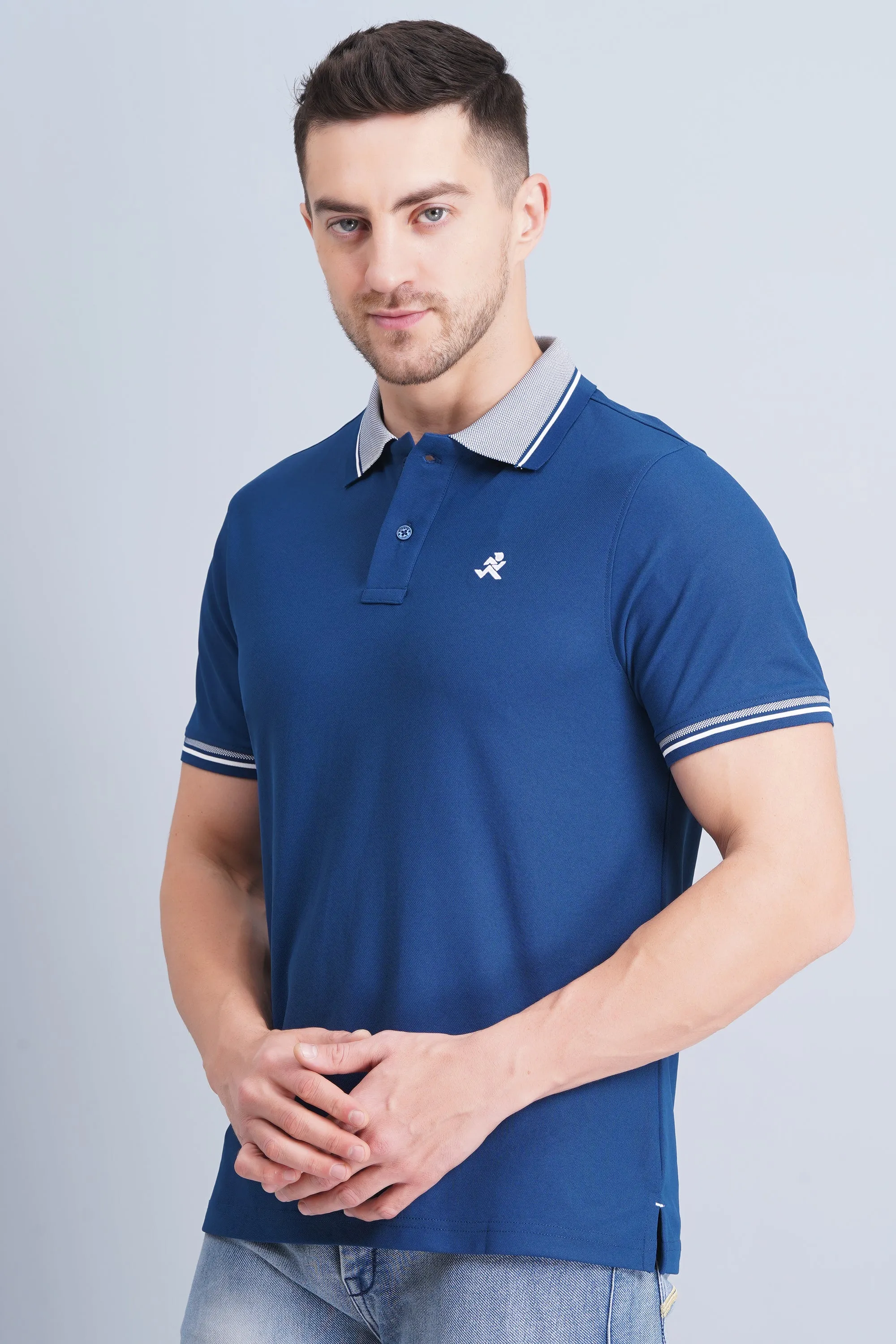 Simple Elegance Performance Comfort Men's Polo T Shirt Rama Blue