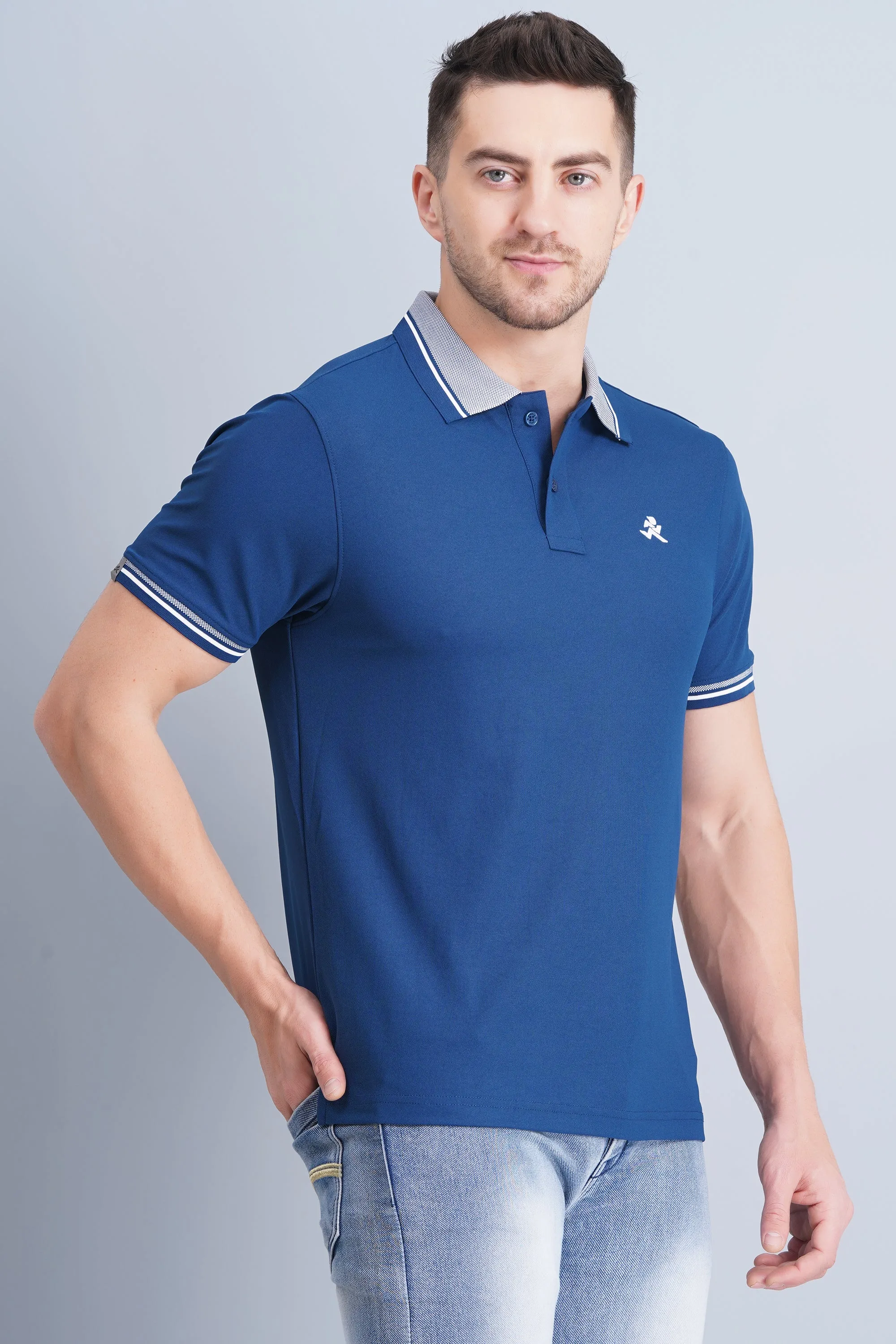 Corporate Event Professional Look Men's Polo T Shirt Rama Blue