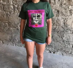 Obey T-shirt manica corta CONCRETE WASTELAND 163082300 forest green Casual layering piece