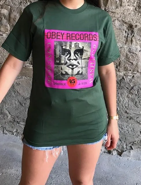 Colorfast Material On-the-Go Fashion Obey T-shirt manica corta CONCRETE WASTELAND 163082300 forest green