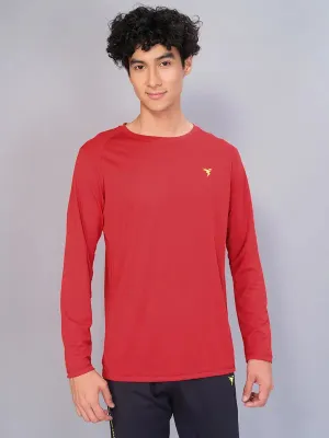 Men Solid Slim Fit Crew Neck T-shirt with TECHNO COOL Skin Friendly Blends Tubular Knit Structure
