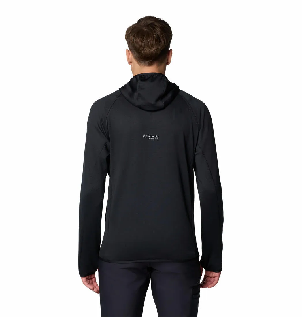 Columbia Men Black Triple Canyon Grid Fleece Hooded FZ II Everyday Street Commute Style