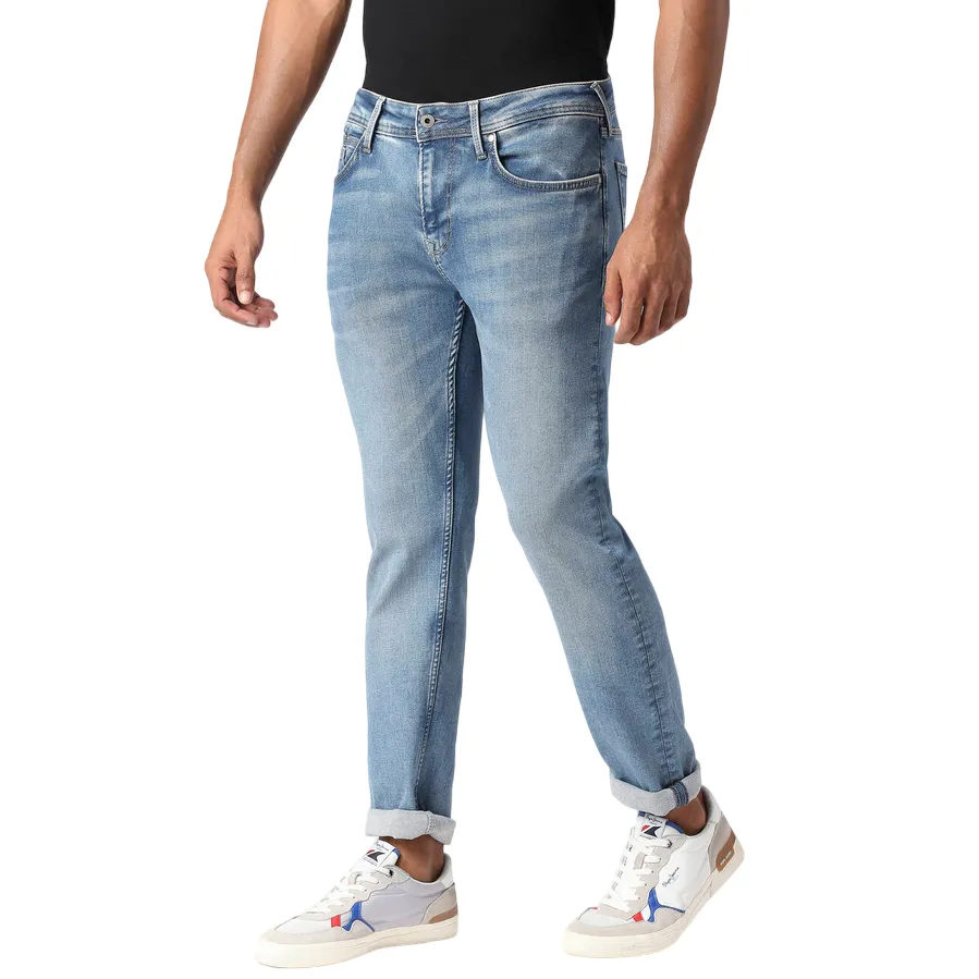 Smooth Comfort Pepe Jeans Pantalone jeans Slim a vita media da uomo Hatch PM206323HP82 denim