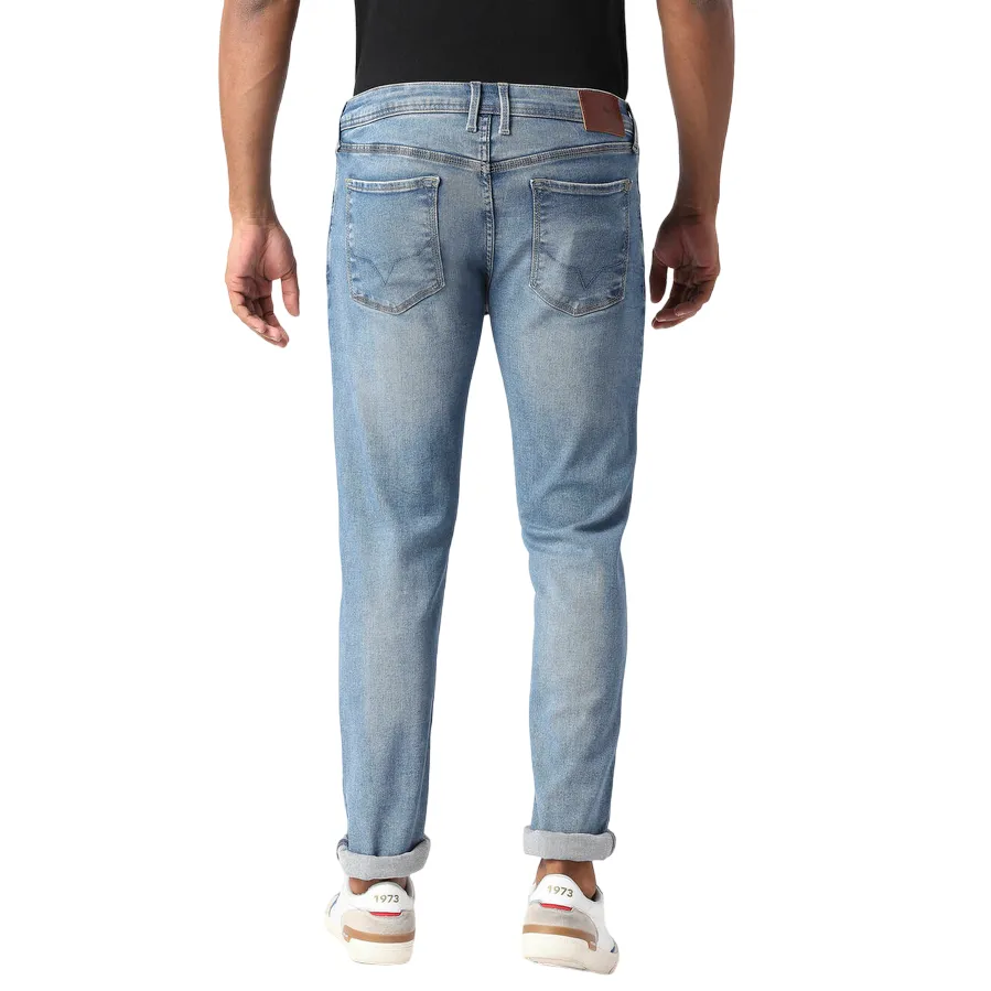 Sustainable Dye Methods Pepe Jeans Pantalone jeans Slim a vita media da uomo Hatch PM206323HP82 denim