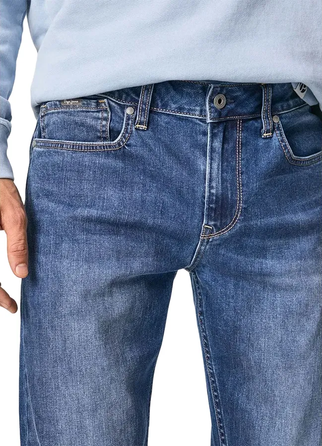 All Round Fit Pepe Jeans Jeans Hatch 5pocket Sli Fit Low Waist PM206524GT8 000 denim