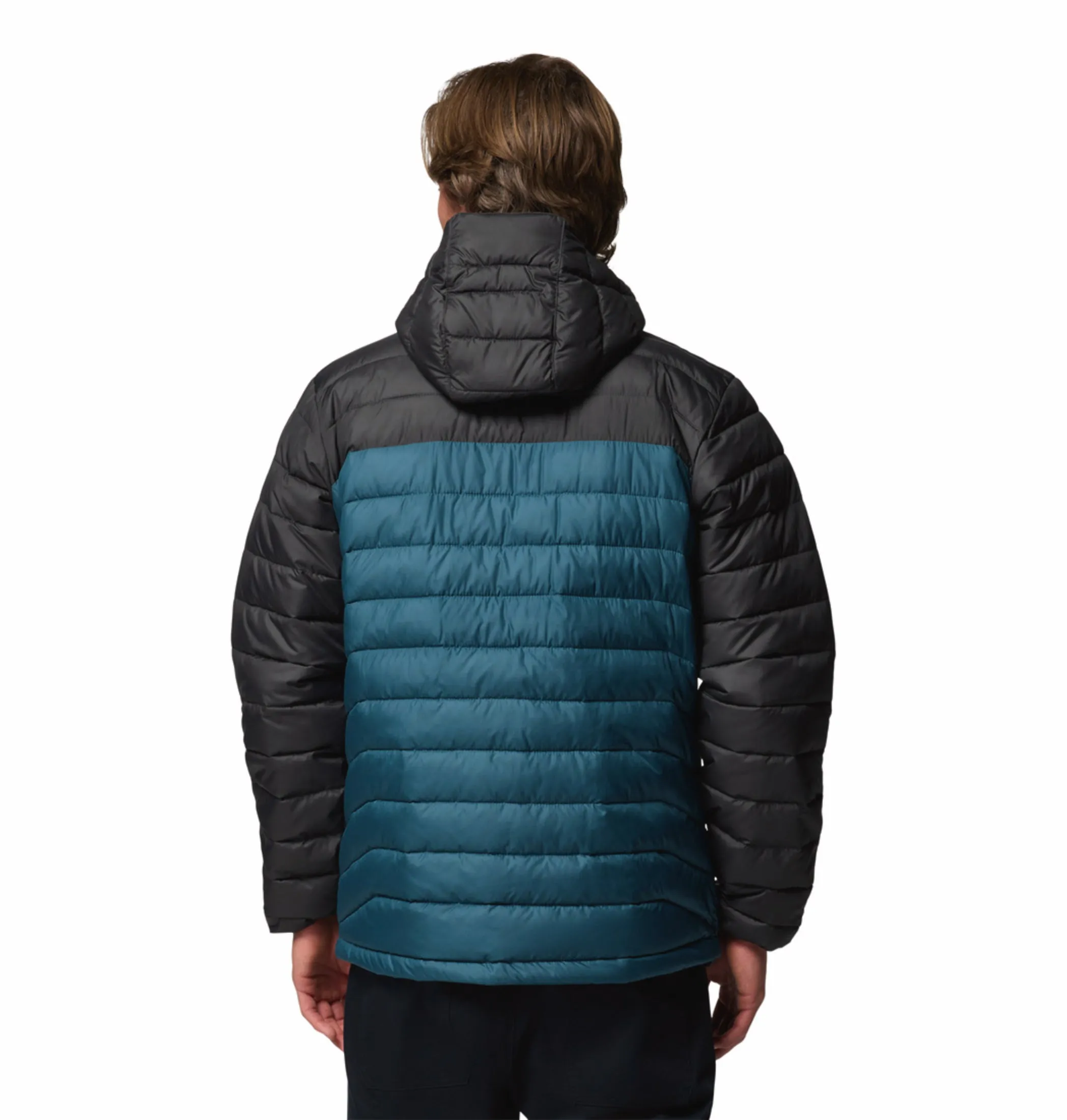 Zippered Closure Columbia Men Teal OmniHeat Reflective Powder Lite II Down Jacket