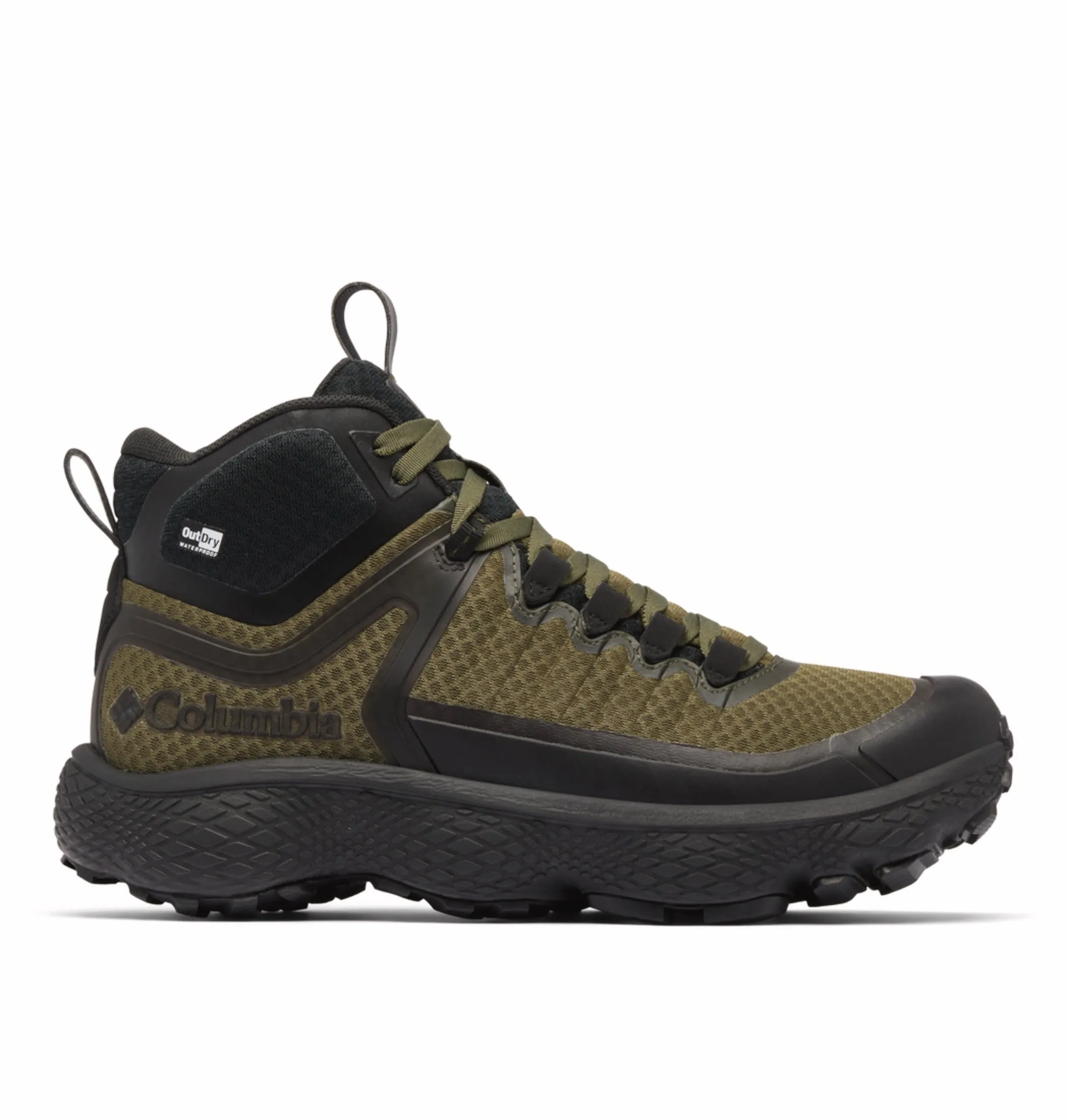 Columbia Men Green OmniMax Escape Thrive Titanium Waterproof Hiking and Trekking Shoes Long Hike Comfort Reinforced Seams