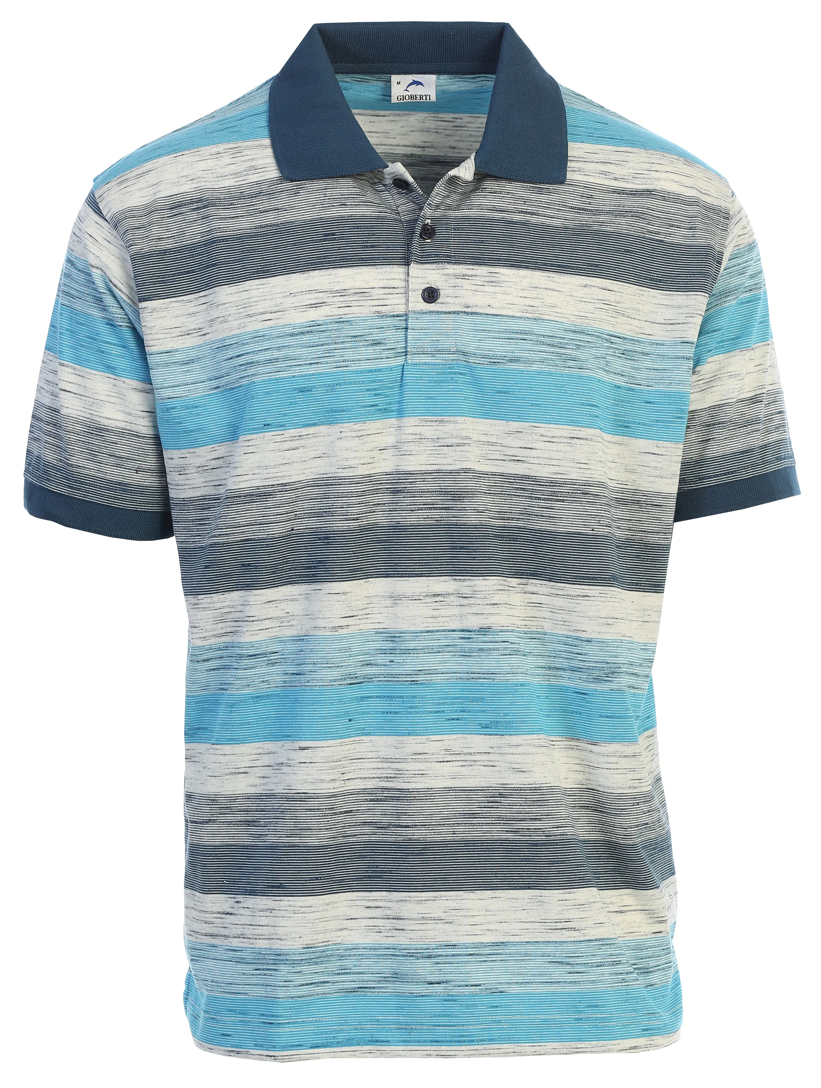 Mens Club Stripe Polo Shirt - Short Sleeve, Regular Fit, Yarn Dye Versatile Shirt