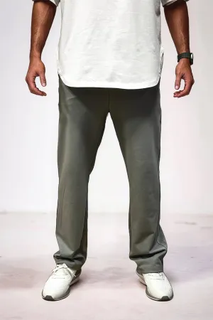 Tailored Fit Track Leggings Capri Daily Comfort Pants Gray