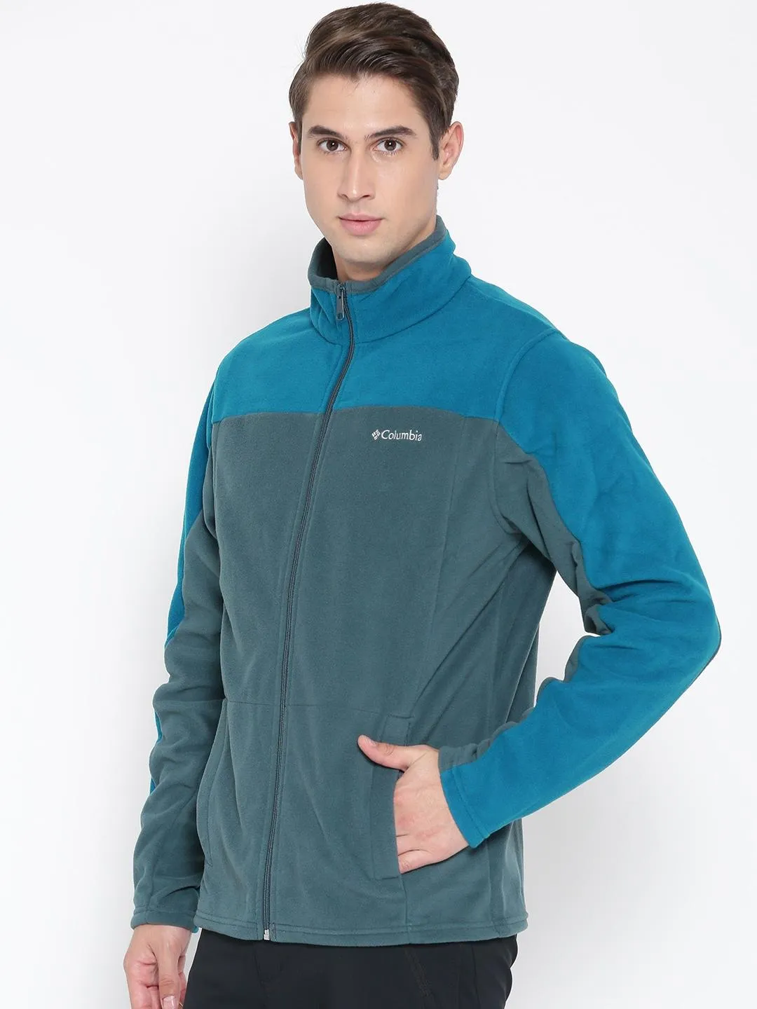 Columbia Men Blue Western Ridge Full Zip Hike Fit