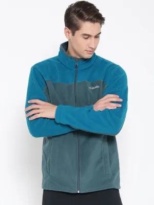 Columbia Men Blue Western Ridge Full Zip Fade Resistant Fabric