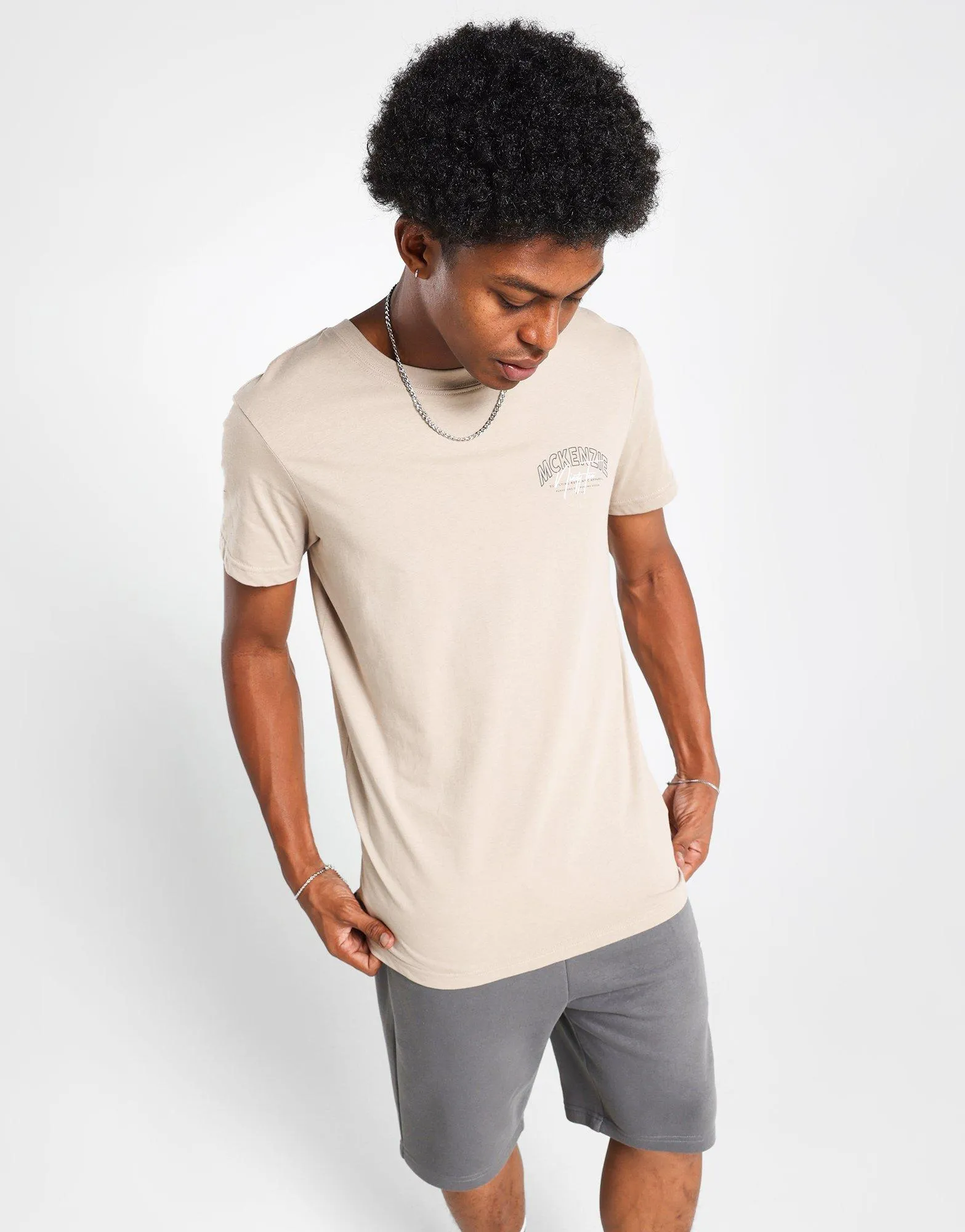 StretchReinforcedArmholes Anti Pilling Surface Script T-Shirt