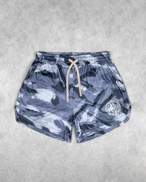 LIFTING SHORTS ?C PRINT / BRUSH CHARCOAL GREY Double Needle Stitching Fashion Forward
