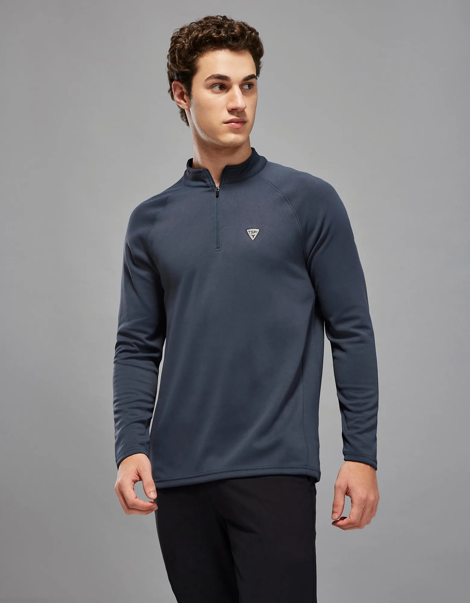 LightweightTextile Men Solid Slim Fit Mock Neck Jacket with ELASTO PLUS
