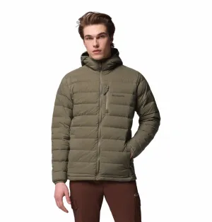 Columbia Men Green HEAT SEAL Drift Peak Stretch Down Jacket Stretch Knit Fabric Layering Compatible