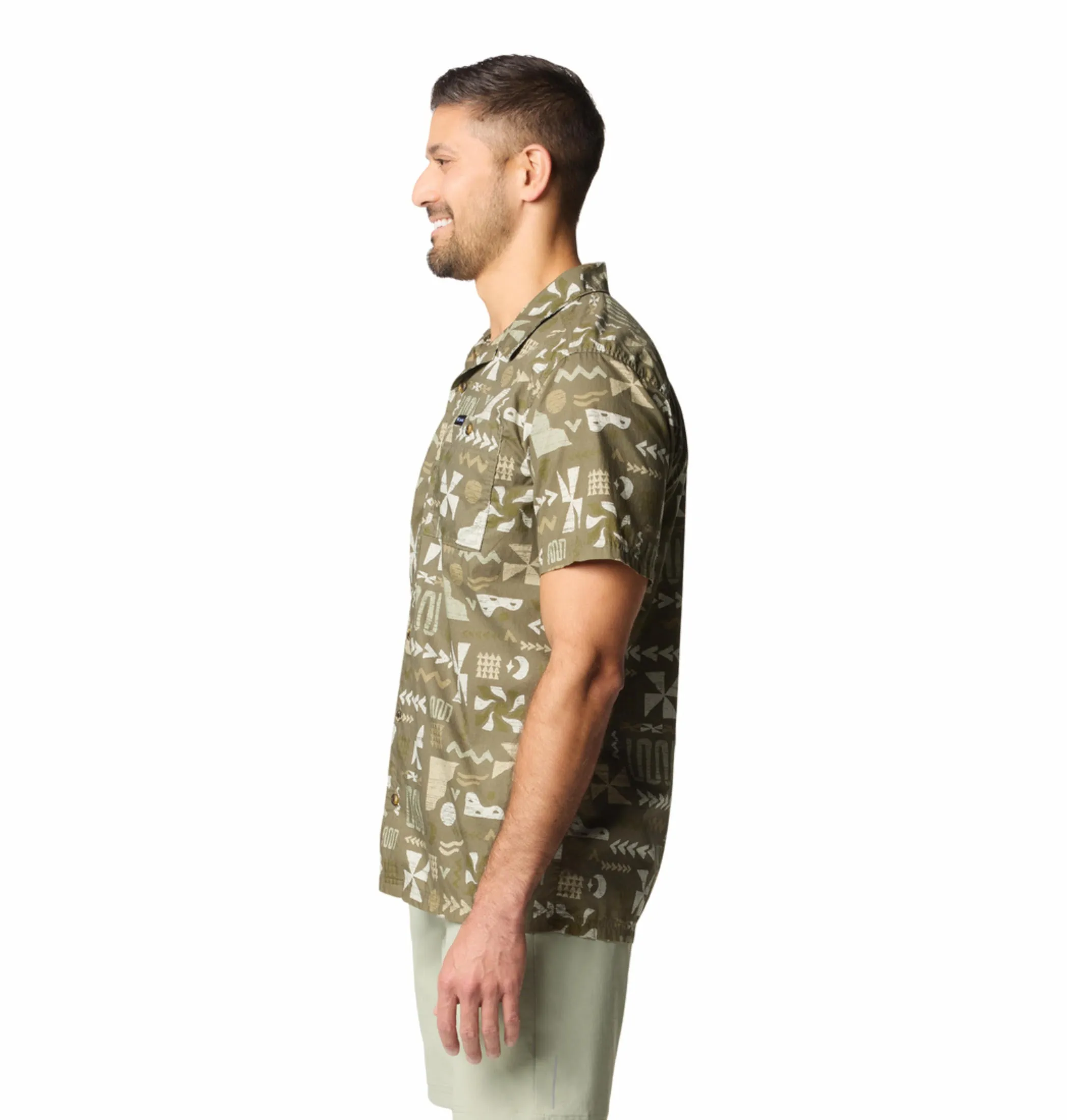 Columbia Men Green Pine Canyon Short Sleeve Free Mind Spark Soul