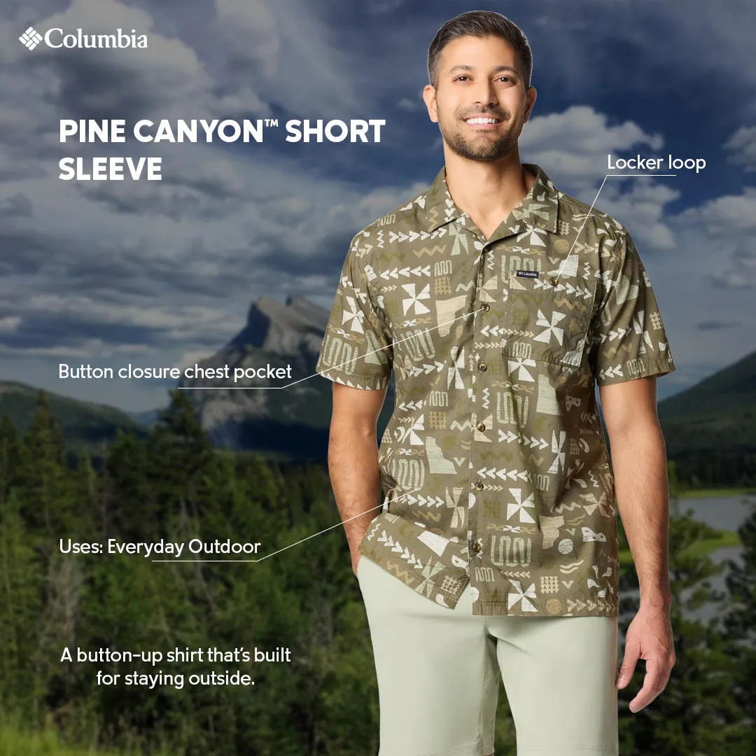 Columbia Men Green Pine Canyon Short Sleeve Joy Ease