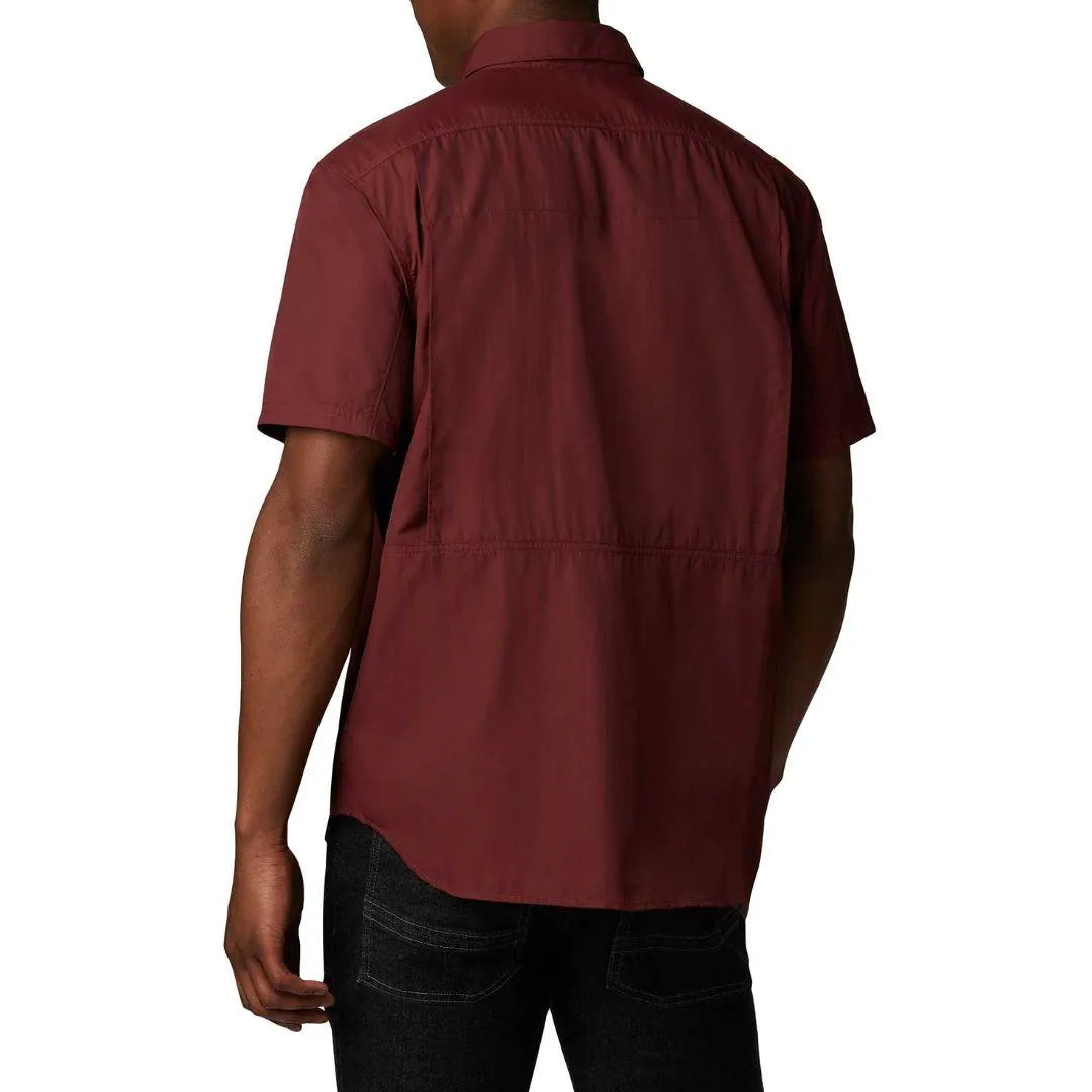 Luxury Mood Columbia Men Red Silver Ridge 2.0 Short Sleeve Shirt (Sun Protection)