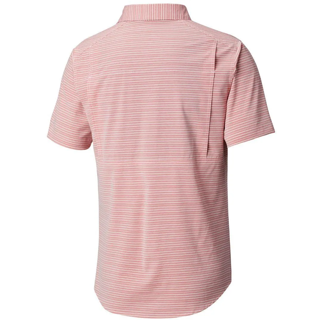 Story Glow TaglessLabel Columbia Men Red Twisted Creek II Short Sleeve Shirt (Sun Protection)