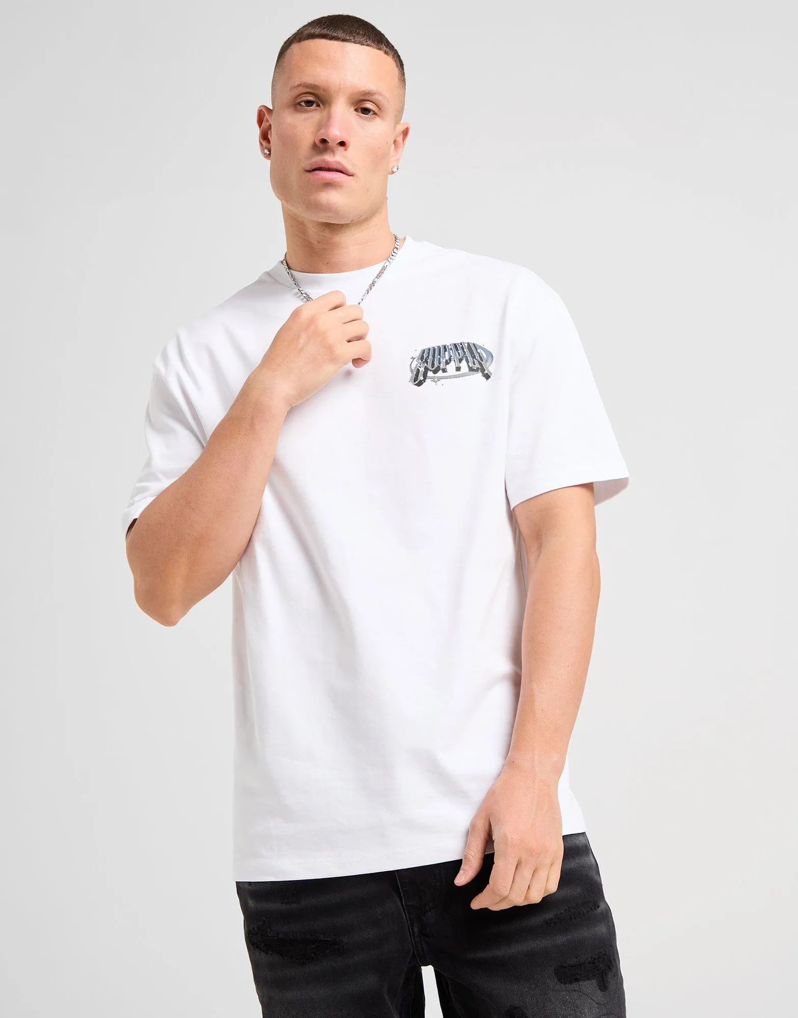 Value for Money Versatile Design Chrome Star T-Shirt
